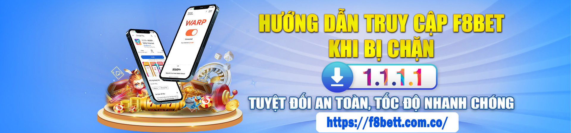 Banner hướng dẫn truy cập khi bị chặn