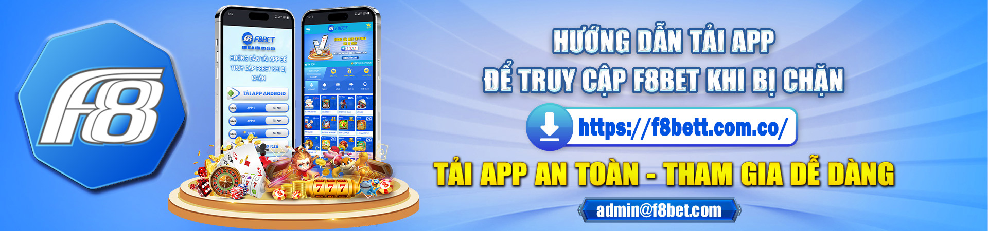 Banner link tải app F8bet trang chủ