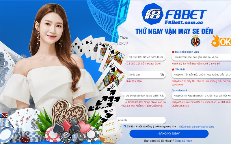 Điều khoản sử dụng dịch vụ giải trí tại F8Bet 9 Điều khoản sử dụng khi đăng ký F8Bet
